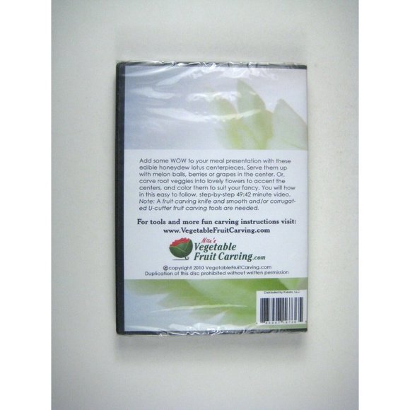Nita's Honeydew Lotus Carved Flower Center DVD Vegetable Fruit Carving Instruct - Picture 3 of 3